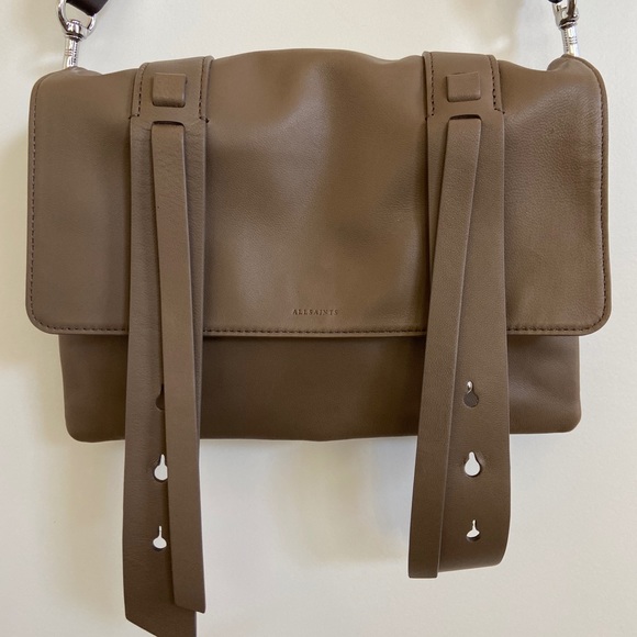 All Saints Handbags - All Saints Lamb Leather Fin Messenger Bag